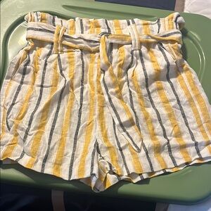 Love Tree Gold and Gray High Waist Shorts